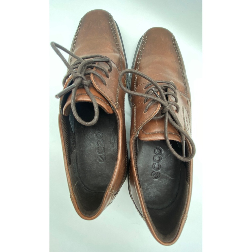 ECCO Mens Brown Leather Helsinki Dress Shoes Size 44 US 10-10. - Picture 2 of 6